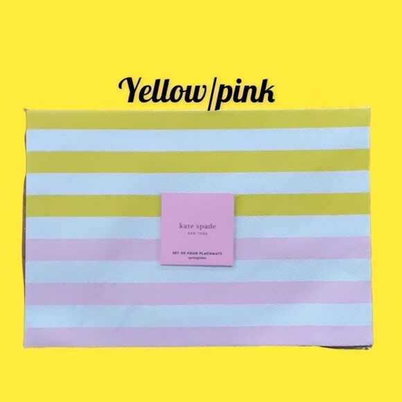 KATE SPADE NEW SPRINGTIME 4 PIECE PLACEMENT SET 13”x19” - Picture 4 of 8